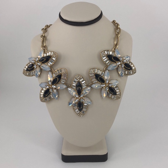 J. Crew Jewelry - J Crew Stone Crystal Gemstone Cluster Necklace Bib